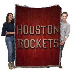 Houston Rockets Strong NBA Basketball Team Woven Blanket