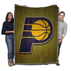 Indiana Pacers Classic NBA Basketball Club Woven Blanket