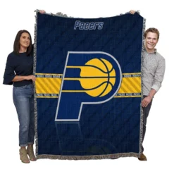 Indiana Pacers Excellent NBA Basketball Team Woven Blanket