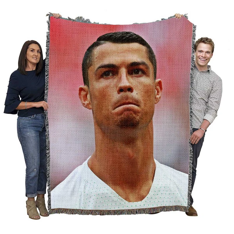 Inspirational Sports Player Cristiano Ronaldo Woven Blanket