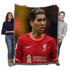 Inspiring Liverpool Football Roberto Firmino Woven Blanket