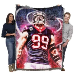 JJ Watt Classic NFL American Football Player Woven Blanket