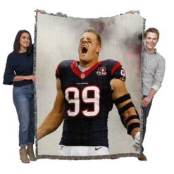 JJ Watt Houston Texans Excellent NFL Football Player Woven Blanket
