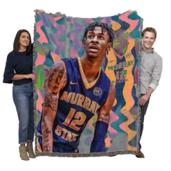 Ja Morant Energetic NBA Basketball Player Woven Blanket