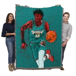 Ja Morant Excellent NBA Basketball Player Woven Blanket