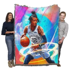 Ja Morant Strong NBA Basketball Player Woven Blanket