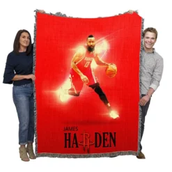 James Harden Popular NBA Basketball Player Woven Blanket