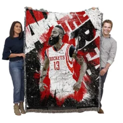 James Harden Professional NBA Basketball Player Woven Blanket