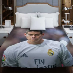 James Rodriguez Colombian Football Player on National Team Duvet Cover