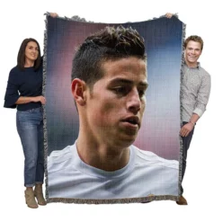 James Rodriguez Excellent Real Madrid Football Player Woven Blanket