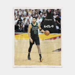 Jayson Tatum Popular NBA Basketball Player Sherpa Fleece Blanket 1