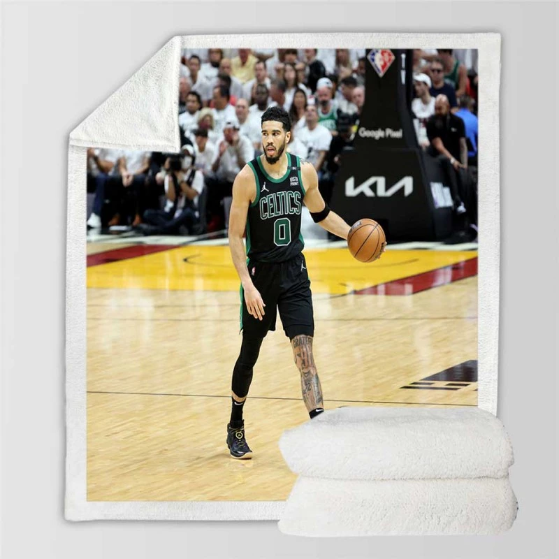 Jayson Tatum Popular NBA Basketball Player Sherpa Fleece Blanket