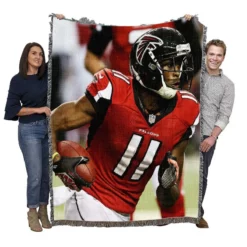 Julio Jones Energetic NFL Football Player Woven Blanket