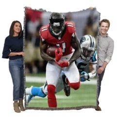Julio Jones Popular NFL Football Player Woven Blanket