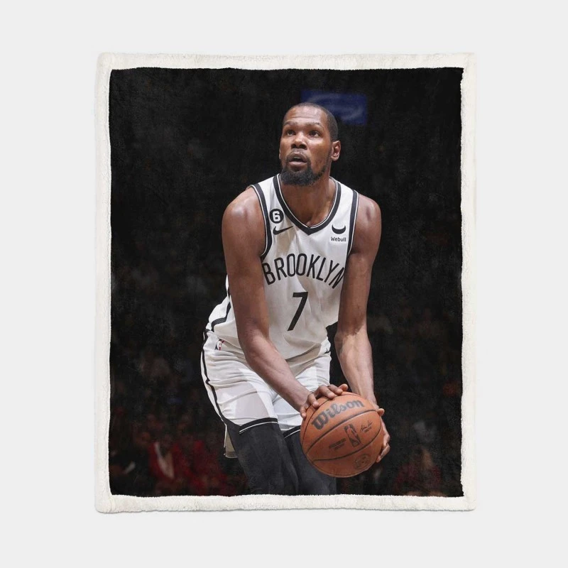 Kevin Durant American Professional Basketball Player Sherpa Fleece Blanket 1