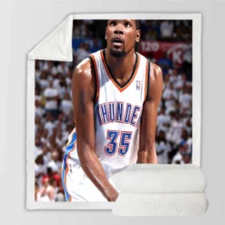 Kevin Durant Strong NBA Basketball Player Sherpa Fleece Blanket