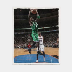 Kevin Garnett Professional American NBA Basketball Player Sherpa Fleece Blanket 1