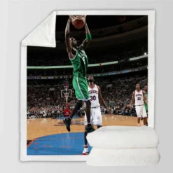 Kevin Garnett Professional American NBA Basketball Player Sherpa Fleece Blanket