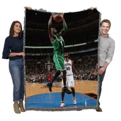 Kevin Garnett Professional American NBA Basketball Player Woven Blanket