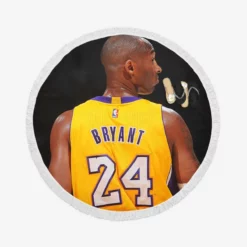 Kobe Bryant American professional basketball player Round Beach Towel