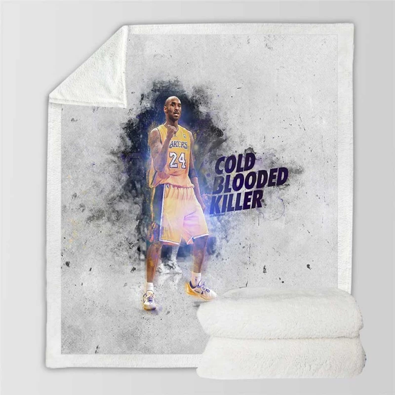 Kobe Bryant Energetic NBA Basketball Player Sherpa Fleece Blanket