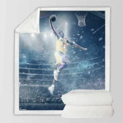 Kobe Bryant Los Angeles Lakers NBA Player Sherpa Fleece Blanket