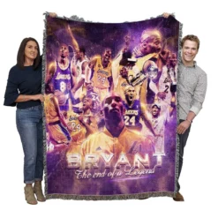 Kobe Bryant Strong NBA Basketball Player Woven Blanket