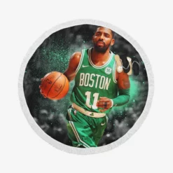 Kyrie Andrew Irving American NBA Basketball Player Round Beach Towel