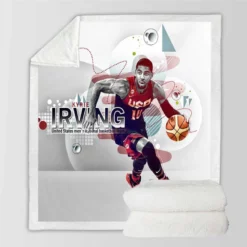 Kyrie Irving Energetic NBA Basketball Player Sherpa Fleece Blanket