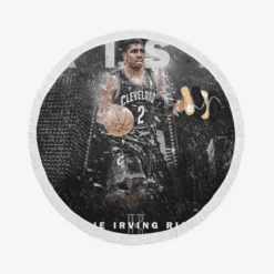 Kyrie Irving Excellent NBA Basketball Player Round Beach Towel