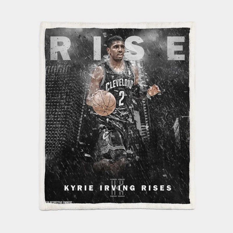Kyrie Irving Excellent NBA Basketball Player Sherpa Fleece Blanket 1