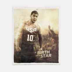 Kyrie Irving Top Ranked NBA Basketball Player Sherpa Fleece Blanket 1