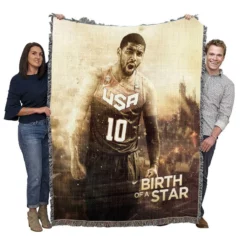 Kyrie Irving Top Ranked NBA Basketball Player Woven Blanket