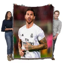 La Liga Footballer Sergio Ramos Woven Blanket