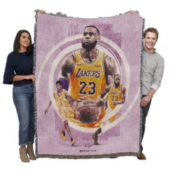 LeBron James American professional basketball player Woven Blanket