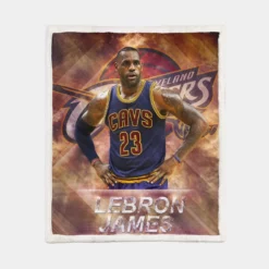 LeBron James Excellent NBA Basketball Player Sherpa Fleece Blanket 1