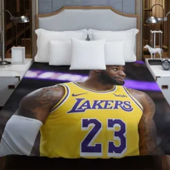LeBron James  Los Angeles Lakers NBA Player Duvet Cover