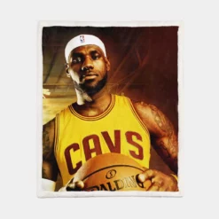 LeBron James Strong NBA Basketball Player Sherpa Fleece Blanket 1