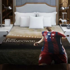 Lewandowski European Cup Sports Player Duvet Cover