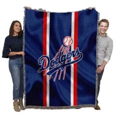Los Angeles Dodgers American Professional Baseball Team Woven Blanket