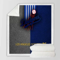 Los Angeles Dodgers Excellent MLB Baseball Club Sherpa Fleece Blanket