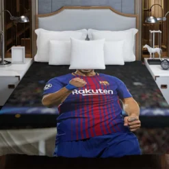 Luis Suarez Powerful Barcelona Club Player Duvet Cover