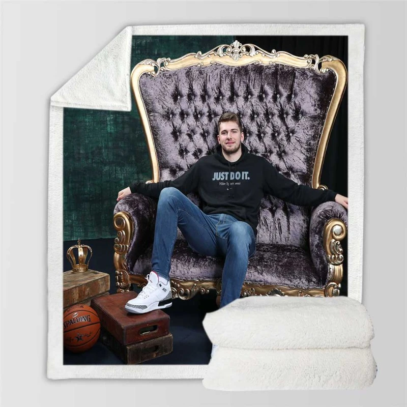 Luka Doncic Professional NBA Basketball Player Sherpa Fleece Blanket