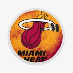 Miami Heat Energetic NBA Basketball Club Round Beach Towel