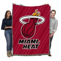 Miami Heat Popular NBA Basketball Club Woven Blanket