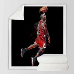 Michael Jordan Classic NBA Basketball Player Sherpa Fleece Blanket
