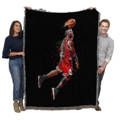Michael Jordan Classic NBA Basketball Player Woven Blanket