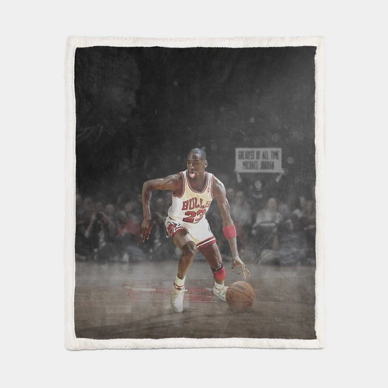 Michael Jordan Professional Basketball Player Sherpa Fleece Blanket 1