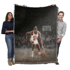 Michael Jordan Professional Basketball Player Woven Blanket