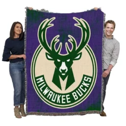 Milwaukee Bucks American Professional Basketball Team Woven Blanket